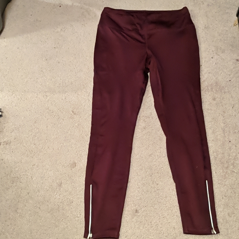 Maroon RBX workout Leggings